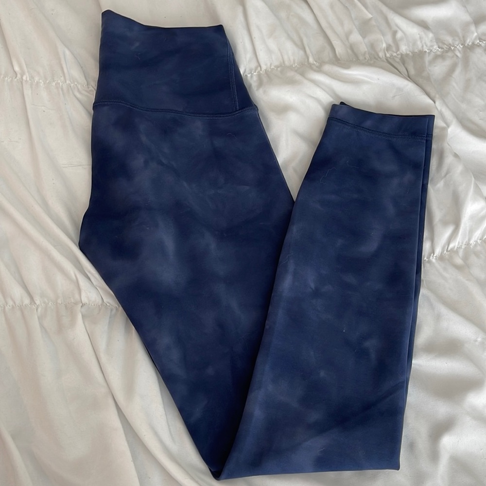 lululemon wunder train tight 25” navy diamond dye